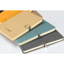 Executive Magnetic Closure A5 Leather-Fabric Notebook 